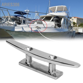 Aries306 6in LOW FLAT Dock Cleat 2 รูเชือก Anchor ผู้ถือสาย Tie Down 316 สแตนเลสสำหรับ Marine เรือ