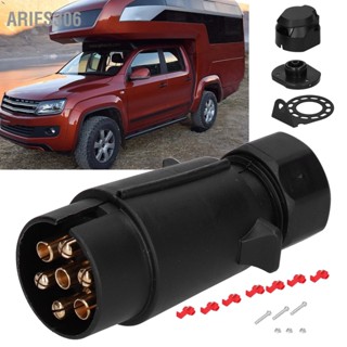 Aries306 7-Pin Trailer Plug Connector สายไฟอะแดปเตอร์ทองแดง Contact สำหรับรถยนต์เพื่อการพาณิชย์รถพ่วง RV รถ