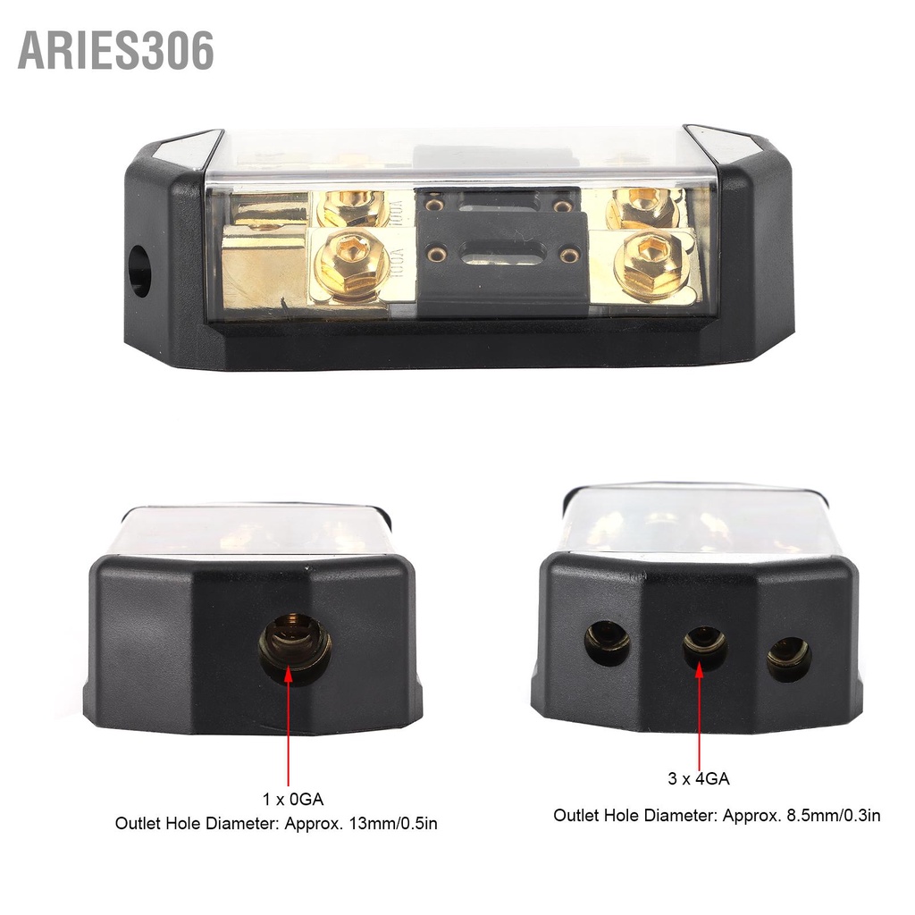 aries306-กล่องฟิวส์-3-ทาง-distribution-block-1x0ga-ใน-3x4ga-out-สำหรับเครื่องเสียงรถยนต์-yacht-stereo