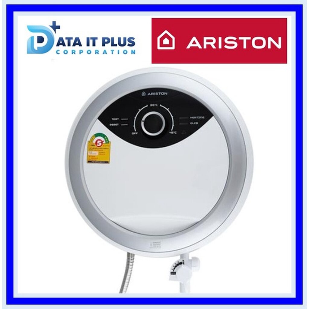 ariston-อลิสตัน-เครื่องทำน้ำอุ่น-4500-วัตต์-ariston-รุ่น-smart-round-rmc45e-สีขาว-ดำ