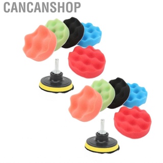 Cancanshop 2 Set Polishing Sponge 3in 5 Colors Pad W/ Electric Drill Connecting Rod