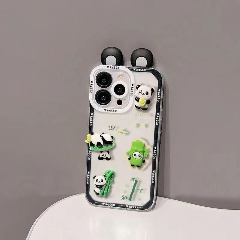 เคสโทรศัพท์มือถือ-ซิลิโคนนิ่ม-tpu-ใส-กันกระแทก-ลายการ์ตูนแพนด้า-3d-น่ารัก-สําหรับ-redmi-10-note-8-11-10-9-pro-max-9s-10s-11s-9t-11t-11e