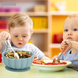 SARRAN 400ml เด็กดูดชามซิลิโคน DROP ทนหลีกเลี่ยง Scald นึ่งได้ชามอาหารเด็กดูดสำหรับทารกเด็กวัยหัดเดิน