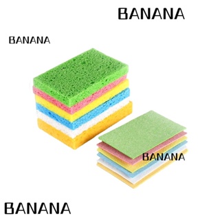 Banana1 ฟองน้ําบีบอัด เซลลูโลส อเนกประสงค์ ย่อยสลายได้ ใช้ง่าย หลายสี สําหรับห้องครัว ห้องน้ํา และพื้นผิว 12 ชิ้น
