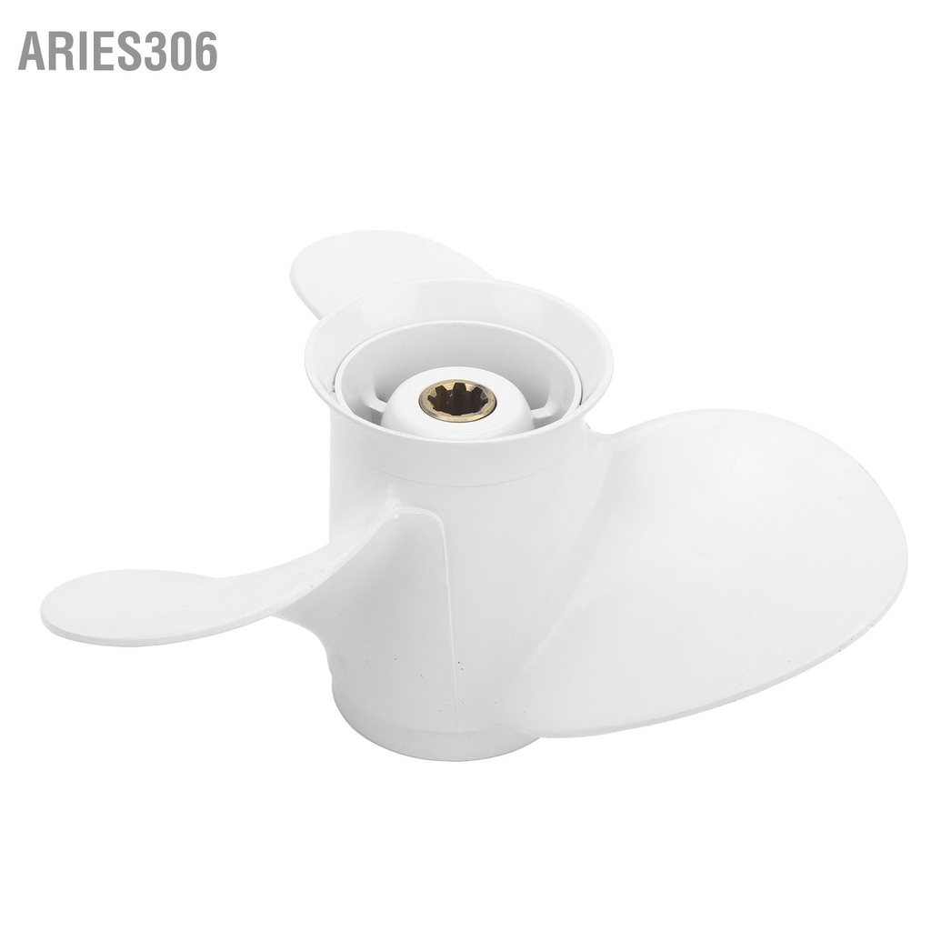 aries306-9-1-4x10in-ใบพัดนอกเรือ-3-ใบมีด-8-ฟัน-63v-45952-00-เหมาะสำหรับยามาฮ่า-9-9-15hp-นอกเรือ