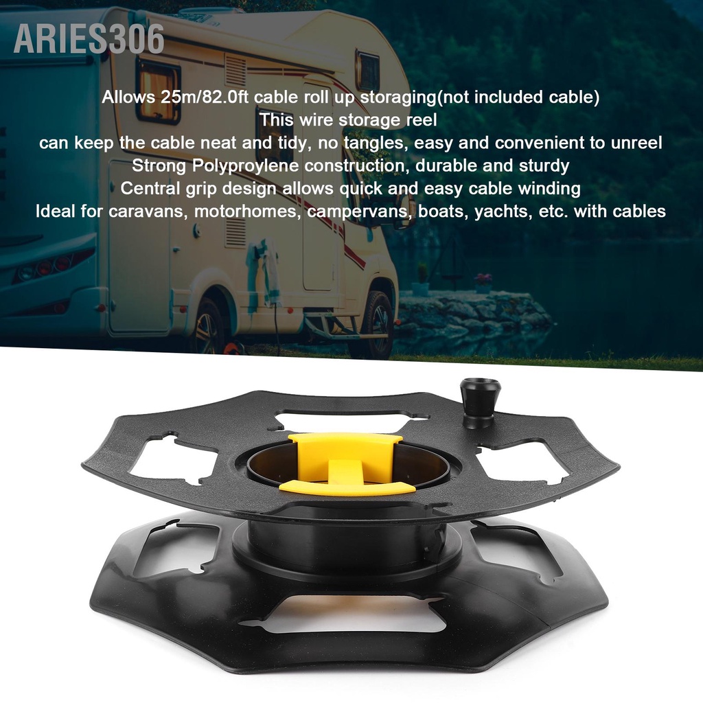 aries306-cable-storage-reel-wire-extension-tidy-frame-roll-up-stand-for-25m-lines-yacht-caravan-rv-accessory