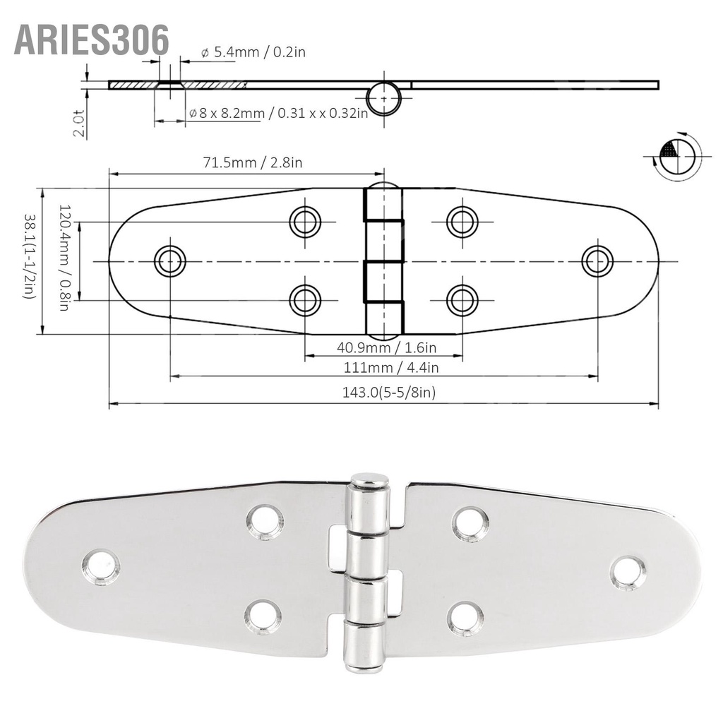 aries306-304-บานพับประตูสแตนเลสอุปกรณ์เสริมฮาร์ดแวร์มัลติฟังก์ชั่นสำหรับฟักไข่เรือยอทช์ทะเล