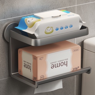 กล่องใส่กระดาษทิชชู่ ที่วางกระดาษทิชชู่ แบบติดผนัง ที่วางกระดาษชําระ ชั้นวางของในห้องน้ำ ที่วางโทรศัพท์มือถือ