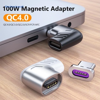 [ElectronicMall01.th] อะแดปเตอร์แม่เหล็กเชื่อมต่อ PD 100W USB C ตัวเมีย เป็น Type-C 480Mpbs ชาร์จเร็ว สําหรับ Mac iPhone