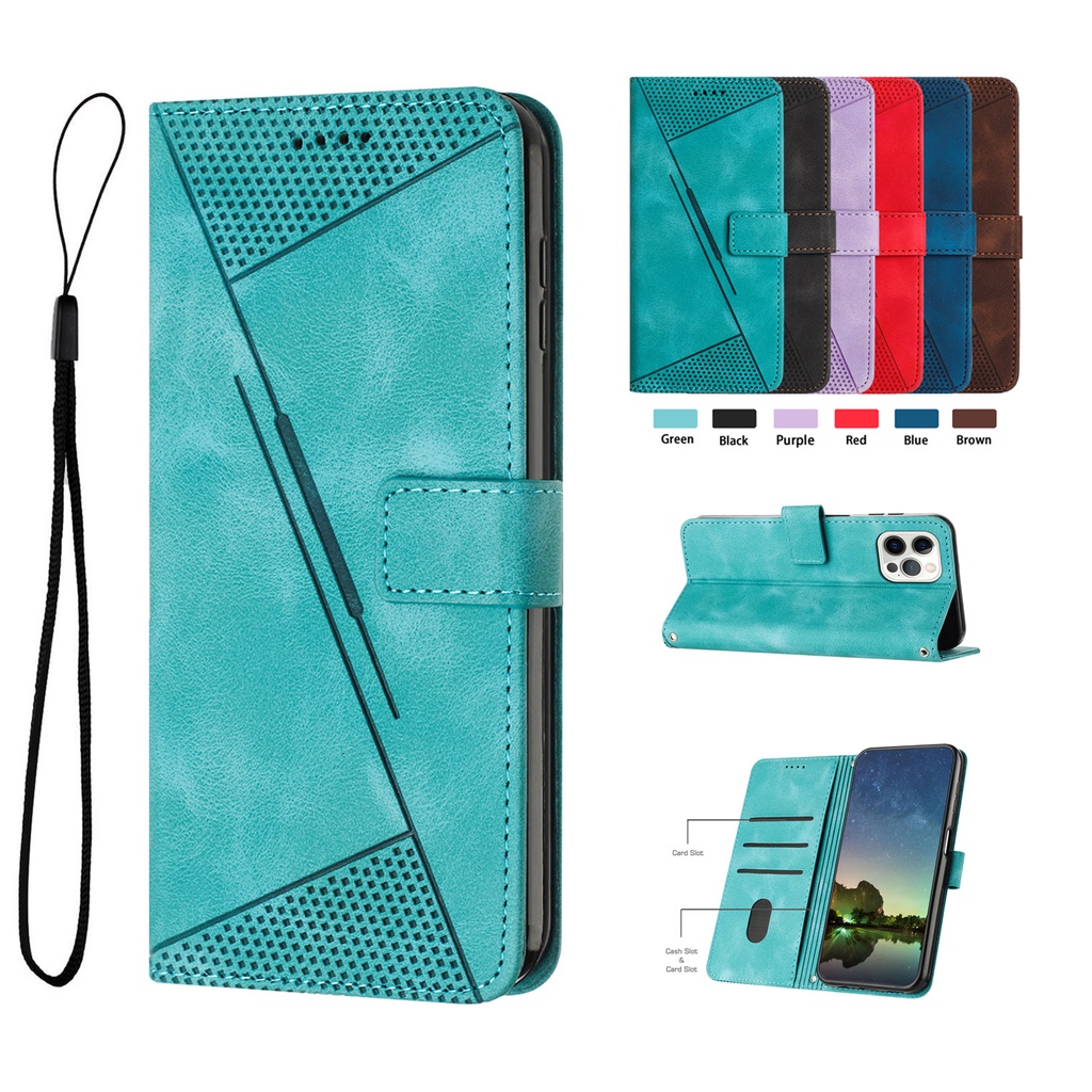 เคสโทรศัพท์มือถือหนัง-pu-ฝาพับแม่เหล็ก-พร้อมช่องใส่บัตร-และสายคล้องข้อมือ-สําหรับ-samsung-galaxy-s9-plus-s8-s7-edge-note-9-8