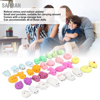 SARRAN 36 ชิ้นบีบของเล่น Kawaii ลักษณะนุ่ม TPR ปลอดภัยแบบพกพาความเครียดบรรเทาบีบตุ๊กตา