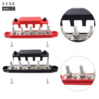 ⭐24H SHIPING ⭐Effortless Installation 5 Post Terminal Screw Bus Bar 300A 48V DC M8 Black &amp; Red