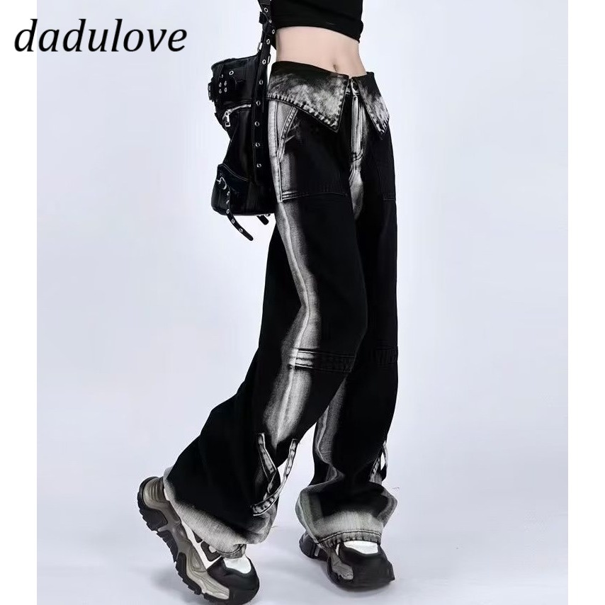 dadulove-new-american-ins-high-street-retro-casual-jeans-niche-high-waist-wide-leg-pants-large-size-trousers