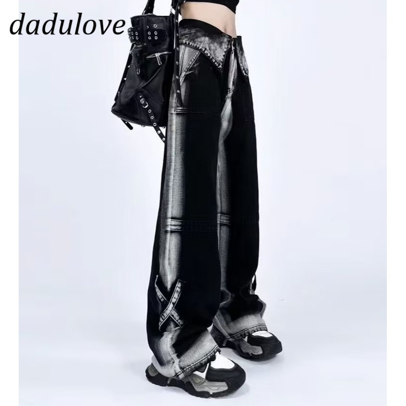 dadulove-new-american-ins-high-street-retro-casual-jeans-niche-high-waist-wide-leg-pants-large-size-trousers