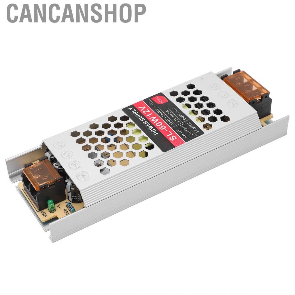 cancanshop-12v-60w-short-circuit-protection-aluminum-alloy-power-adapter-for