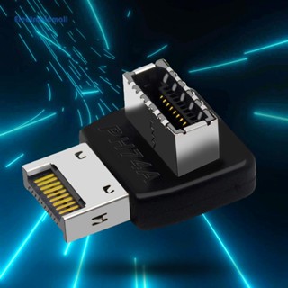 [ElectronicMall01.th] อะแดปเตอร์แปลงแผงด้านหน้า USB Type E สําหรับเมนบอร์ด PC