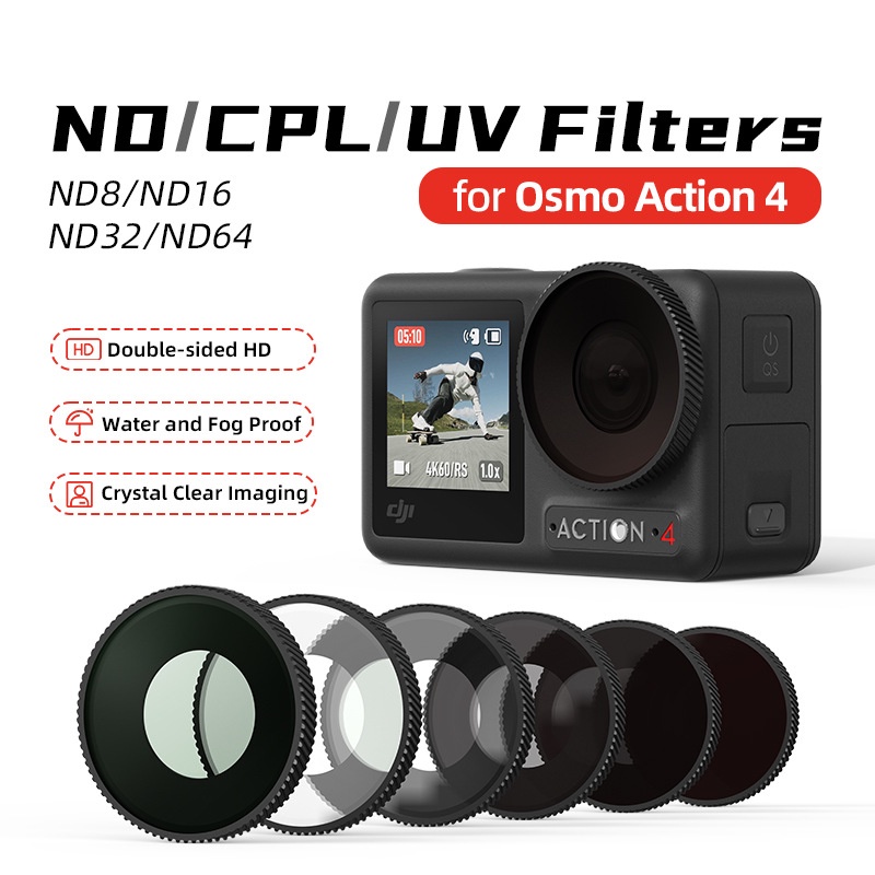 ฟิลเตอร์กรอง-uv-nd-osmo-action4-กันน้ํา-อุปกรณ์เสริม-สําหรับ-dji-action4-nd