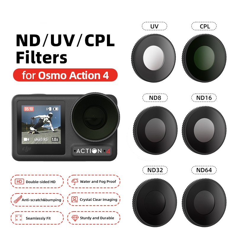 ฟิลเตอร์กรอง-uv-nd-osmo-action4-กันน้ํา-อุปกรณ์เสริม-สําหรับ-dji-action4-nd