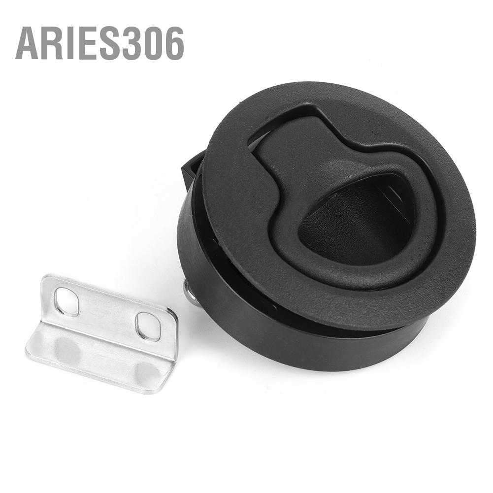 aries306-สีดำรอบ-flush-slam-latch-deck-hatch-ดึงปฏิบัติเรือ-marine-ฮาร์ดแวร์อุปกรณ์เสริม