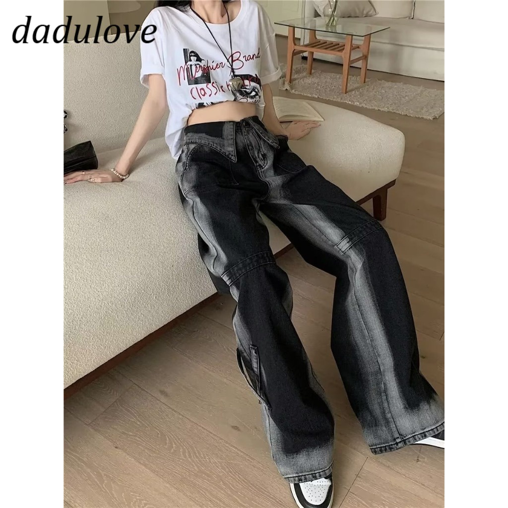 dadulove-new-american-ins-high-street-retro-jeans-niche-high-waist-loose-wide-leg-pants-large-size-trousers