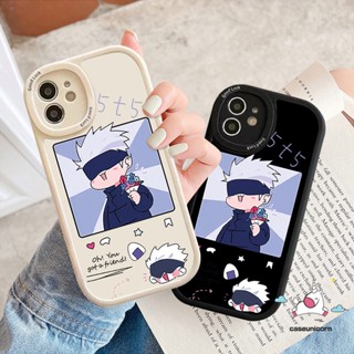 เคสโทรศัพท์มือถือ TPU นิ่ม กันกระแทก ลายการ์ตูน Gojo Satoru Jujutsu Kaisen Label สําหรับ IPhone XR 11 X 14 13 12 Pro Max XS Max 6 7 8 6s Plus SE 2020