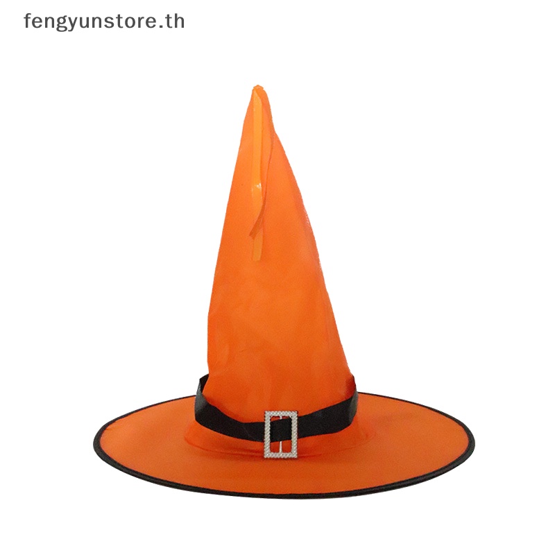 yunstore-พร็อพหมวกแม่มด-มีไฟ-led-สําหรับแขวนตกแต่งต้นฮาโลวีน-ปาร์ตี้