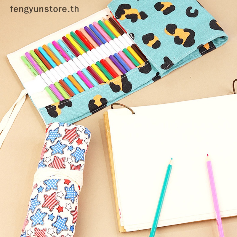 yunstore-กระเป๋าดินสอ-ผ้าแคนวาส-ขนาดใหญ่-12-36-ช่อง-น่ารัก-สําหรับใส่เครื่องเขียน-ปากกา-ดินสอ
