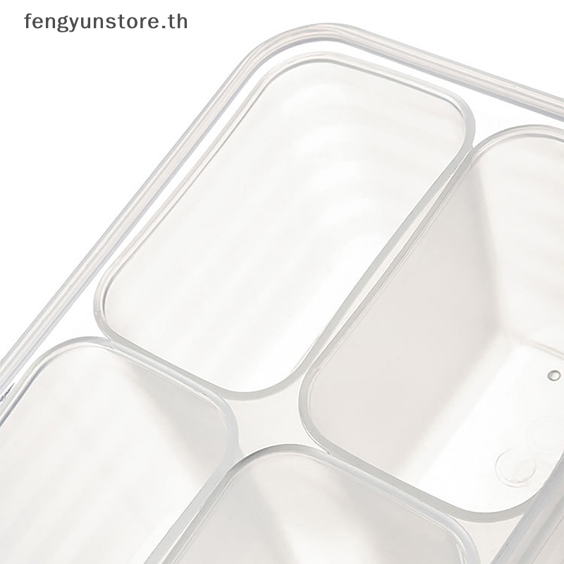 yunstore-กล่องเก็บอาหาร-ผัก-ผลไม้-หัวหอม-4-ช่อง-แบบใส-ระบายน้ํา-สําหรับตู้เย็น