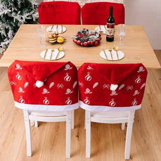 Yunstore ผ้าคลุมเก้าอี้ ผ้าไม่ทอ ลายคริสต์มาส สําหรับตกแต่งบ้าน โต๊ะ โต๊ะ เก้าอี้ งานเลี้ยงปีใหม่ คริสต์มาส