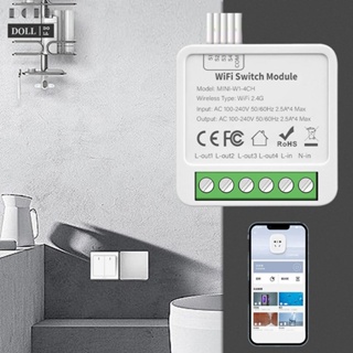 โมดูลสวิตช์อัจฉริยะ 2.412GHz-2.484GHz 2 3 4 ทาง AC100-240V
