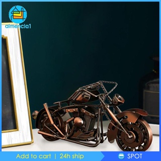 [Almencla1] ฟิกเกอร์โลหะ รูปปั้นรถจักรยานยนต์ย้อนยุค แฮนด์เมด ทนทาน 26x7x11.7 ซม. น้ําหนักสุทธิ 0.74 กก. สําหรับตกแต่งบ้าน ของขวัญ