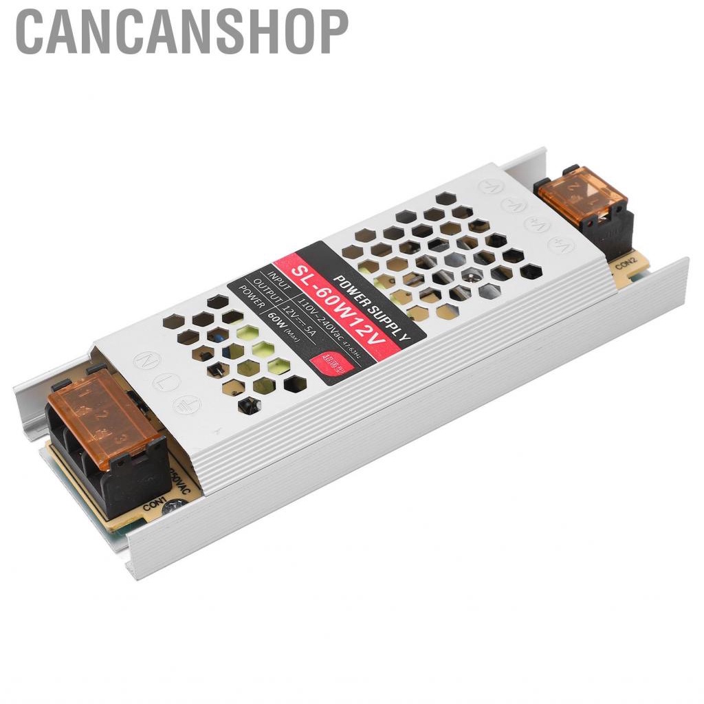 cancanshop-12v-60w-short-circuit-protection-aluminum-alloy-power-adapter-for