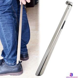 1 ชิ้น 42 เซนติเมตรสแตนเลสสตีลแตรรองเท้า Easy Handle ช้อนฮอร์น Shoehorn โลหะรองเท้า Extractor รองเท้า Remover Lifter ดึงเครื่องมือ AUBESSTECHSTORE