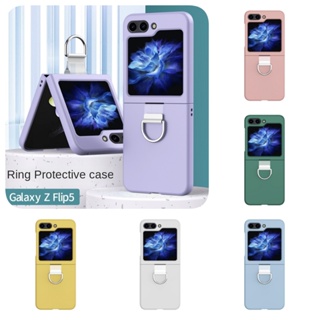 เคสโทรศัพท์มือถือ บาง แบบพกพา พร้อมแหวนขาตั้ง หรูหรา สําหรับ Samsung Galaxy Z Flip5 Z Flip5 Flip Z 5