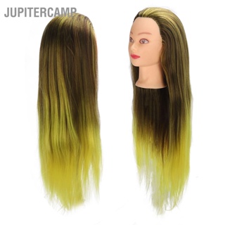JUPITERCAMP ผม Braiding HEAD จำลอง Compact Hairdressing Mannequin หัวหมึกสีเหลืองสำหรับช่างทำผม