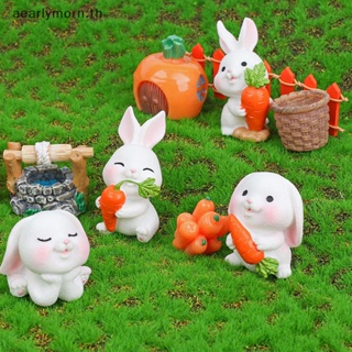 Aa ตุ๊กตากระต่ายแครอท สีขาว สําหรับตกแต่งภูมิทัศน์