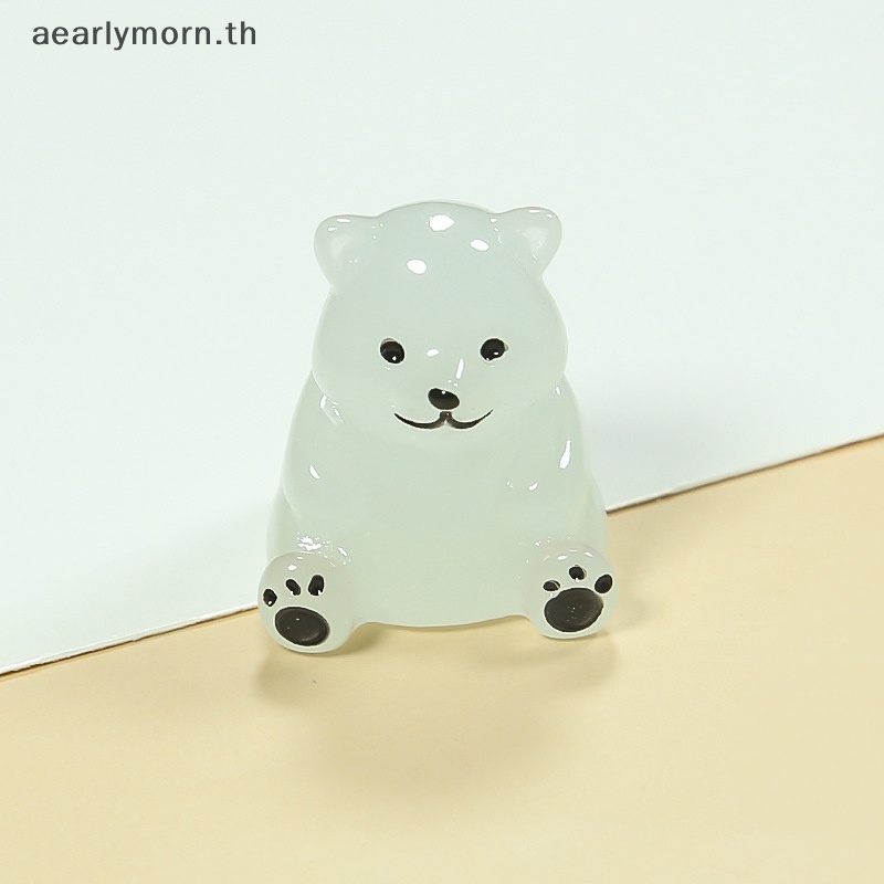aa-ตุ๊กตาหมีขั้วโลก-เรืองแสง-ขนาดเล็ก-สําหรับตกแต่งบ้านตุ๊กตา-2-ชิ้น