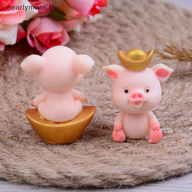 aa-หมูจิ๋วน่ารัก-สําหรับตกแต่งสวน-diy-5-ชิ้น-ต่อชุด