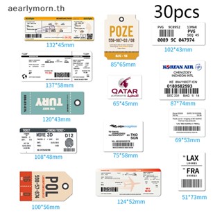 Aa สติกเกอร์ ลายกราฟฟิติตั๋วเครื่องบิน DIY สําหรับติดตกแต่งกระเป๋าเดินทาง รถจักรยาน 30 ชิ้น