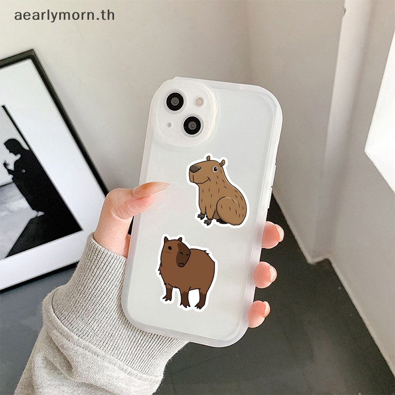 aa-สติกเกอร์-ลายการ์ตูน-capybara-กันน้ํา-สําหรับติดตกแต่งกระเป๋าเดินทาง-จักรยาน-แล็ปท็อป-50-ชิ้น