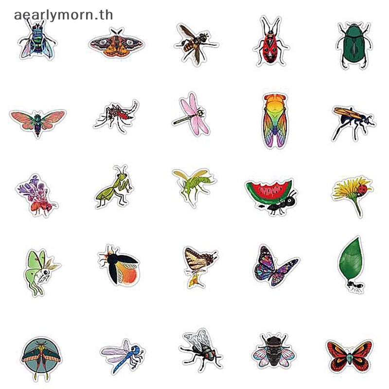 aa-สติกเกอร์กราฟฟิตี้-ไล่แมลง-แมลง-ผีเสื้อ-แมลง-แมลง-แมลง-ธรรมชาติ-50-ชิ้น-th