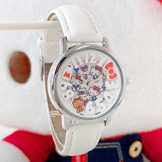 Sanrio Characters ZGO-2130 นาฬิกาข้อมือควอทซ์อะนาล็อก เรืองแสง กันน้ํา ลาย Hello Kitty My Melody Cinnamoroll Kuromi สําหรับผู้หญิง