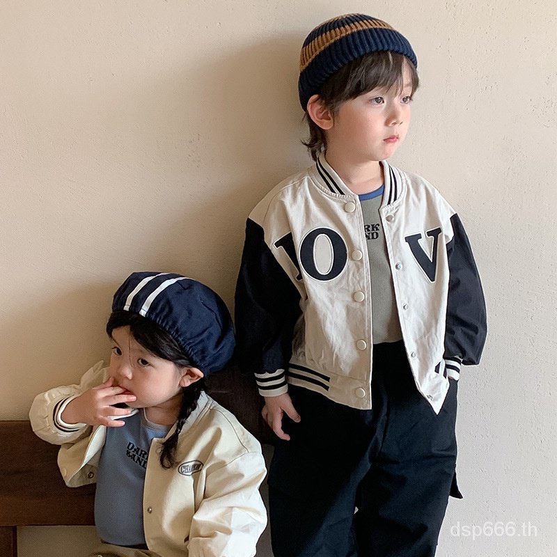 left-and-left-prince-childrens-clothing-2023-autumn-new-korean-style-alphabet-baseball-coat-childrens-single-breasted-contrast-color-coat-eoxe