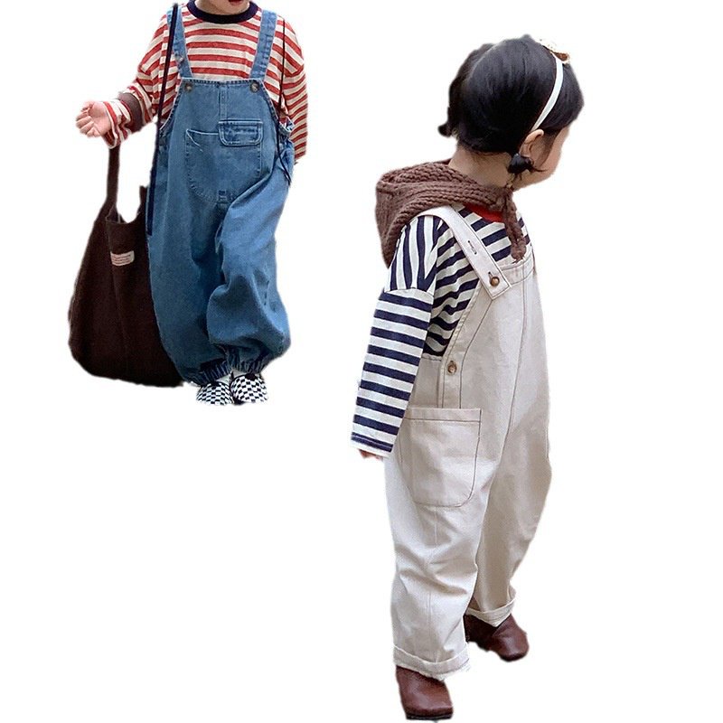 left-and-left-prince-childrens-clothing-2023-autumn-new-korean-style-casual-suspender-pants-childrens-solid-color-adjustable-suspender-trousers-hzvb