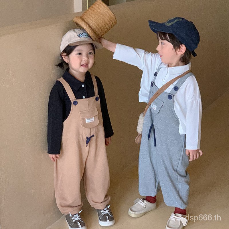 zuo-xiaoran-childrens-clothing-2023-autumn-new-korean-style-boys-and-girls-suspender-trousers-childrens-knitted-contrast-color-suspender-pants-jkhc