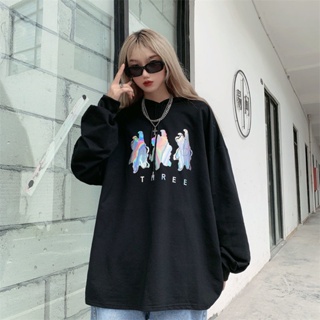 1156 Dark Autumn Loose Hole Hooded Sweatshirt womens ins fashion long sleeve top hoodie