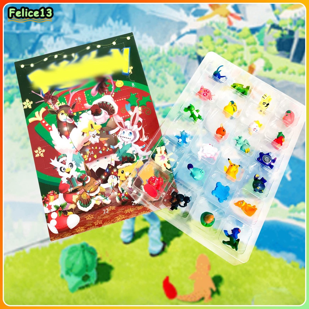 pokemon-รูปของเล่น-24-วันคริสต์มาส-advent-ปฏิทินตุ๊กตา-blind-เลือกนับถอยหลังกล่องตาบอด-pikachu-เด็ก-xmas-ของขวัญ-fe