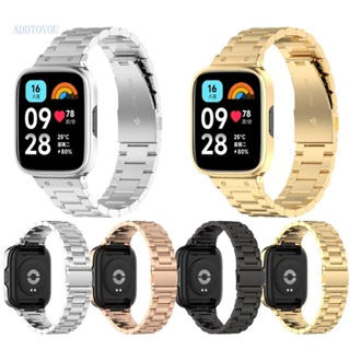 【3C】สายนาฬิกาข้อมือสเตนเลส กันน้ํา กันรอยขีดข่วน ปลดเร็ว สําหรับ Watch 3 Lite Active Smartwatch
