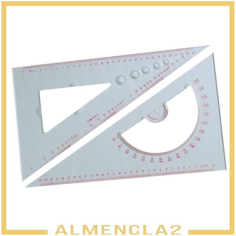 almencla2-ไม้บรรทัดสามเหลี่ยม-น้ําหนักเบา-อเนกประสงค์-สําหรับวัดระยะทาง-วาดภาพ-เรือ-ศิลปิน