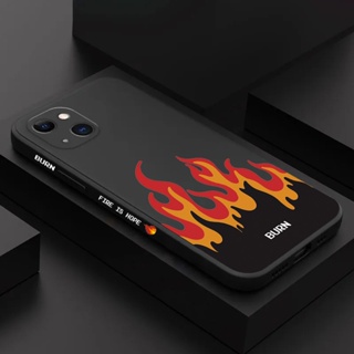 เคสโทรศัพท์มือถือ ซิลิโคนนิ่ม กันกระแทก ลาย Fierce Fire สําหรับ iPhone 15 14 12 11 13 Pro Max 14 Plus 12 13 Mini 7 8 Plus X XS Max XR SE2